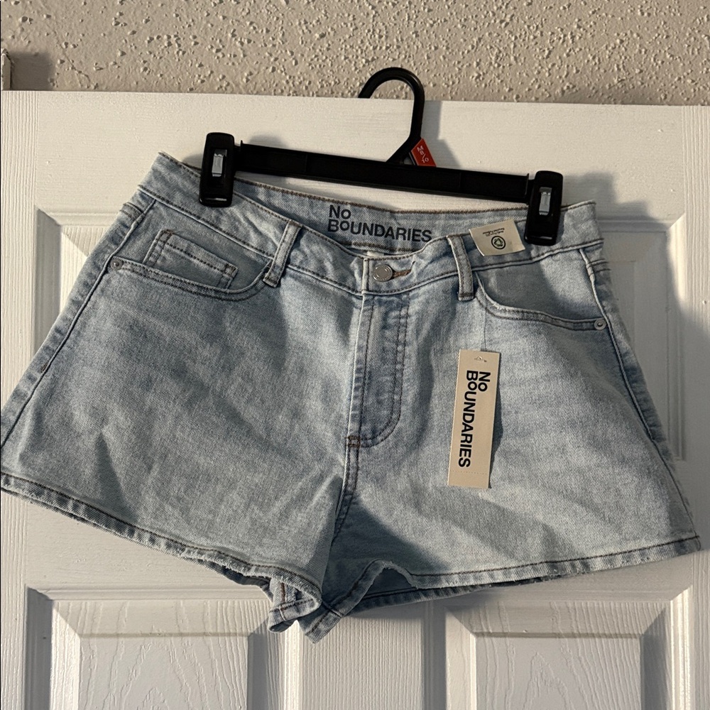 No Boundaries Sky Blue Jean Shorts